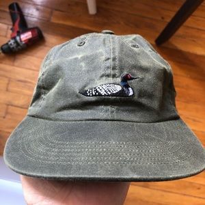 OnlyNY waxed canvas hat with loon embroidery